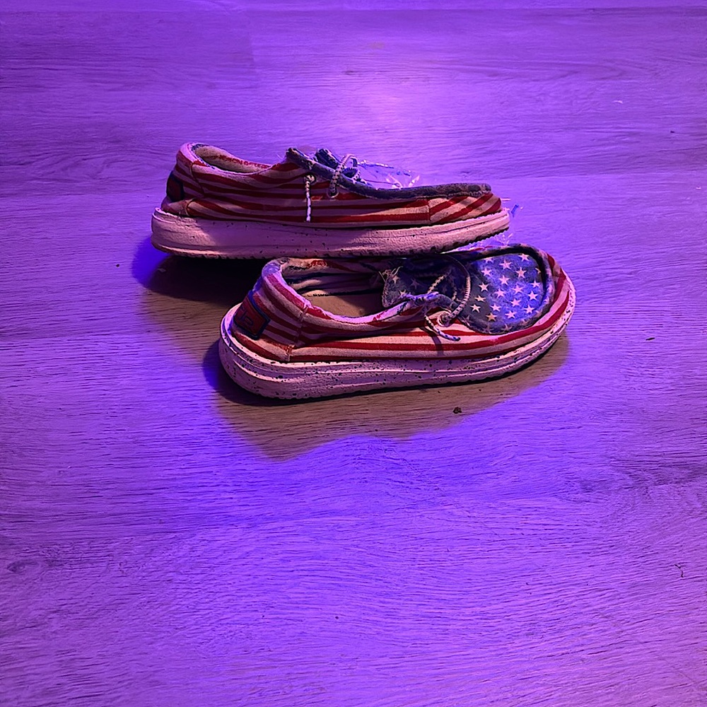 They don’t fit anymore. They are super cute to wear a Fourth of July party